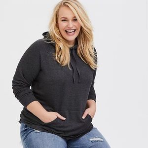Torrid gray tunic hoodie